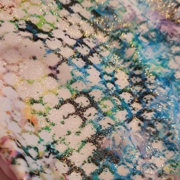 Rachel Roy Snake Print Highwaist Bikini PushUp Glitter Sparkle, Size M NWT - Picture 4 of 9